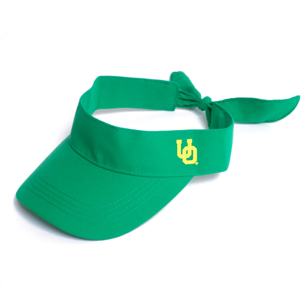 Interlocking UO, Zoozatz, Green, Visor, Polyester, Accessories, Unisex, Softball, Tie Back, 744203